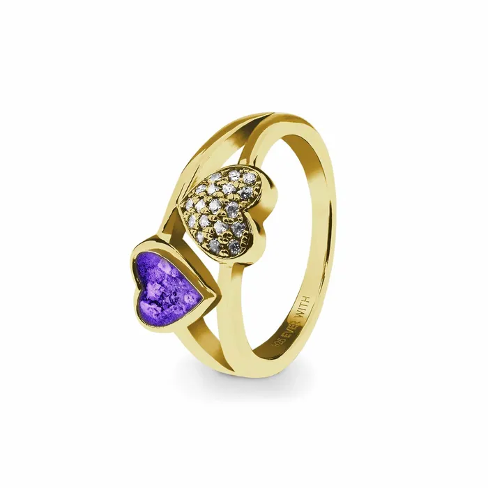 EverWith Ladies Cherish Memorial Ashes Ring with Fine Crystals EverWith Rings