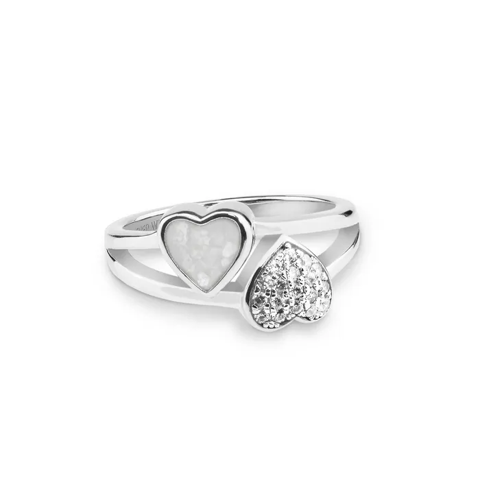EverWith Ladies Cherish Memorial Ashes Ring with Fine Crystals EverWith Rings