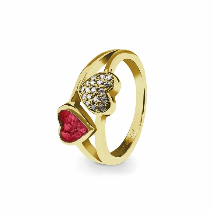 EverWith Ladies Cherish Memorial Ashes Ring with Fine Crystals EverWith Rings