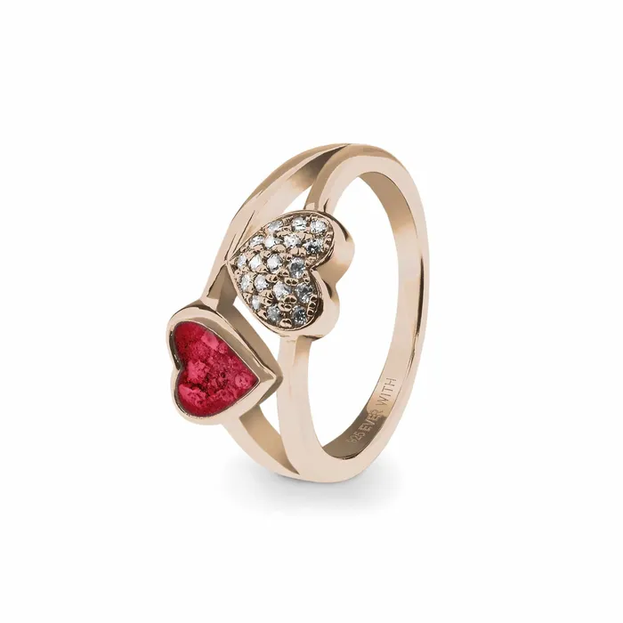 EverWith Ladies Cherish Memorial Ashes Ring with Fine Crystals EverWith Rings