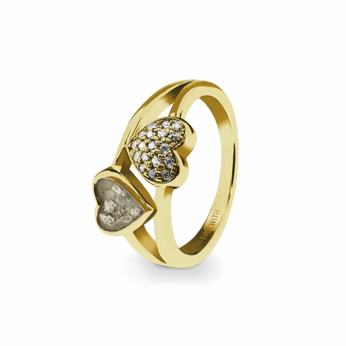 EverWith Ladies Cherish Memorial Ashes Ring with Fine Crystals EverWith Rings