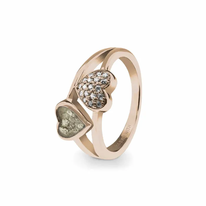 EverWith Ladies Cherish Memorial Ashes Ring with Fine Crystals EverWith Rings
