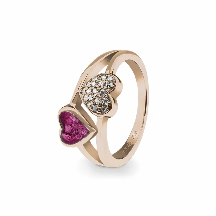 EverWith Ladies Cherish Memorial Ashes Ring with Fine Crystals EverWith Rings