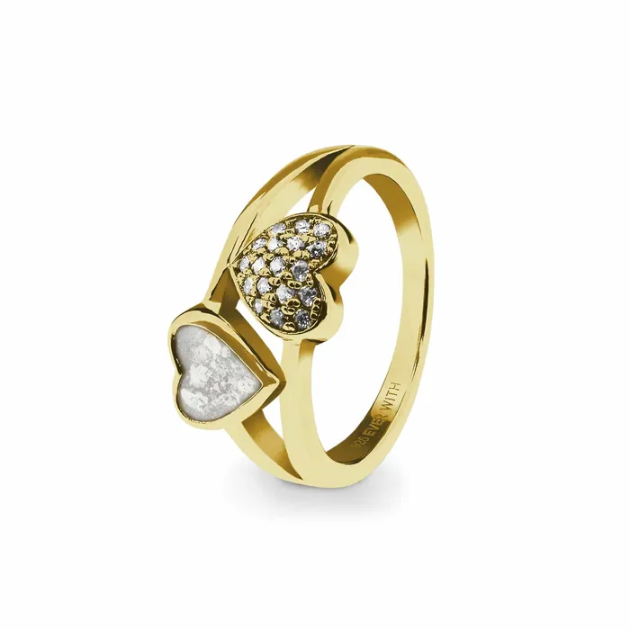 EverWith Ladies Cherish Memorial Ashes Ring with Fine Crystals EverWith Rings