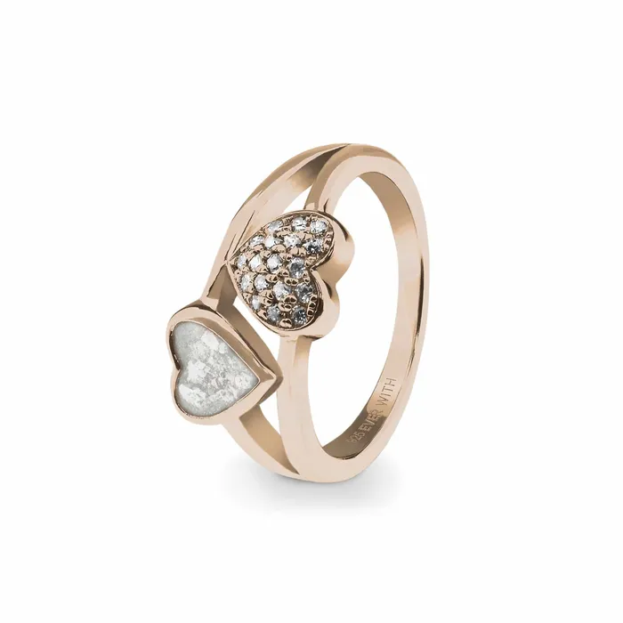 EverWith Ladies Cherish Memorial Ashes Ring with Fine Crystals EverWith Rings