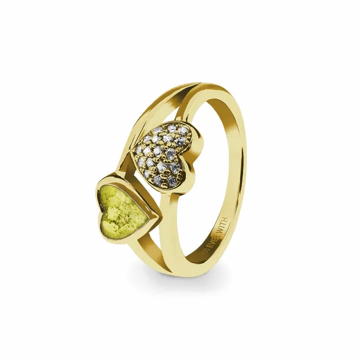 EverWith Ladies Cherish Memorial Ashes Ring with Fine Crystals EverWith Rings