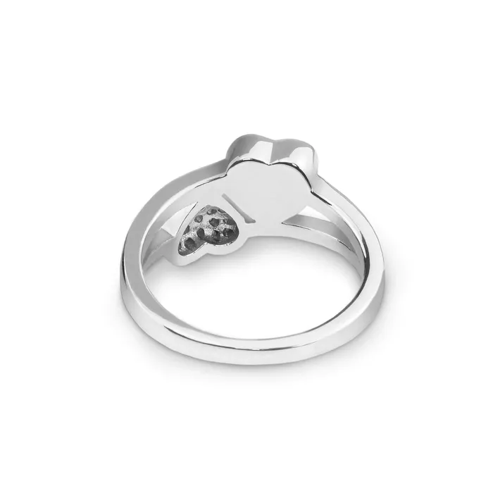 EverWith Ladies Cherish Memorial Ashes Ring with Fine Crystals EverWith Rings