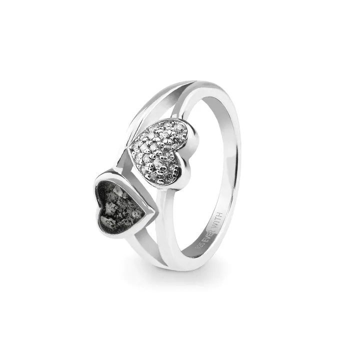 EverWith Ladies Cherish Memorial Ashes Ring with Fine Crystals EverWith Rings