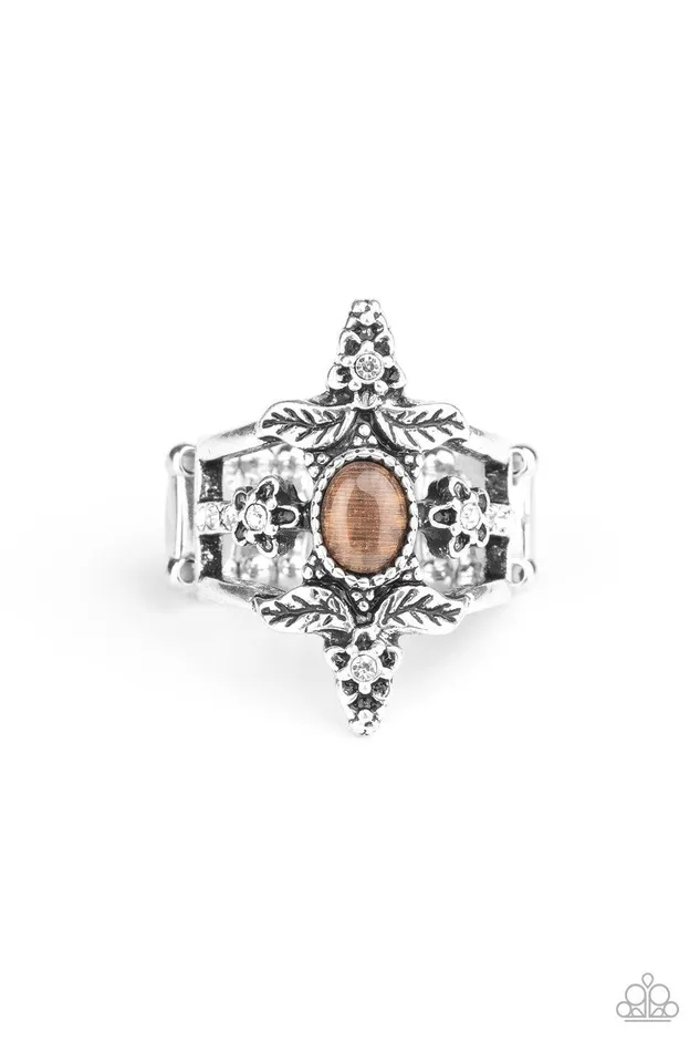 Fleur de Fancy Brown Ring Jewelry by Bretta Paparazzi Accessories Rings