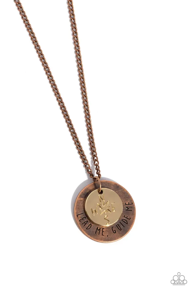 Gilded Guide Copper Necklace Jewelry by Bretta Paparazzi Accessories Necklaces