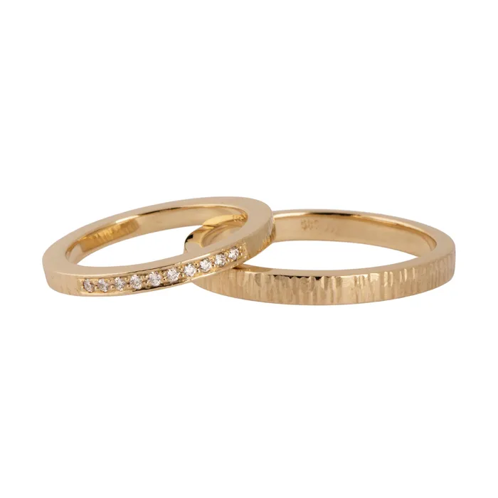 Joanna Jablko Jewelry Raw Pave Wedding ring i 14 kt guld Rings