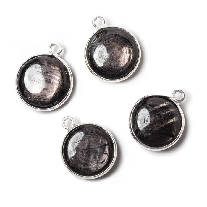 Necklaces Beadsofcambaycom 13x13mm Silver Bezeled Hypersthene plain coin Pendant 1 piece Necklaces Beadsofcambaycom 13x13mm Silver Bezeled Hypersthene plain coin Pendant 1 piece