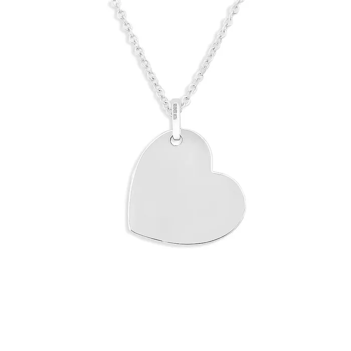 Necklaces EverWith Engraved Heart Handwriting Memorial Pendant with Fine Crystal EverWith