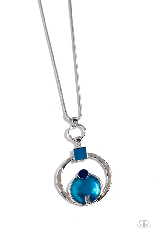 Necklaces Paparazzi Accessories Tastefully Transparent Blue Necklace Jewelry by Bretta