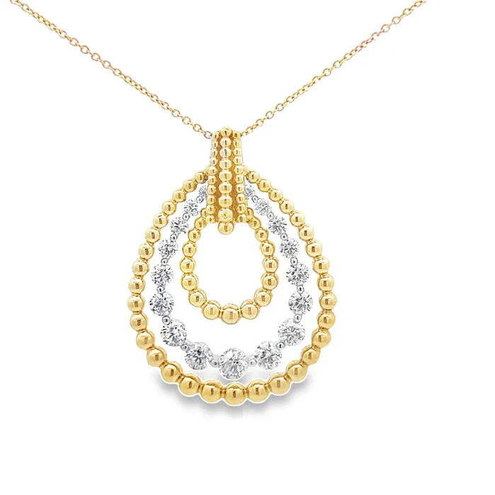 Necklaces YaninaCo Jewelry Caviar Pear Shape Necklace