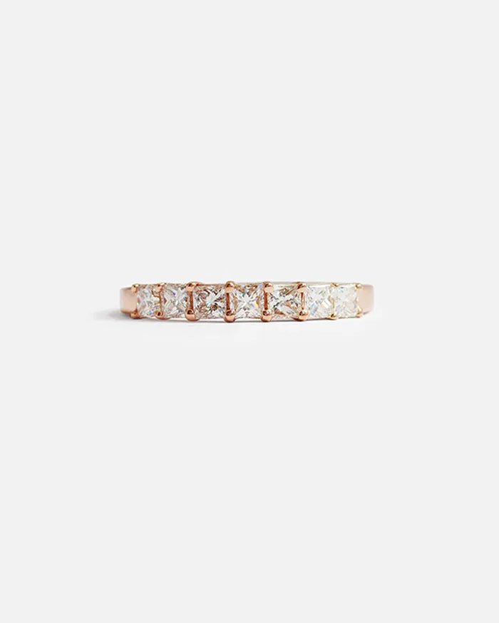 Orbit Band Princess Cut Flat Band Fitzgerald Jewelry Rings