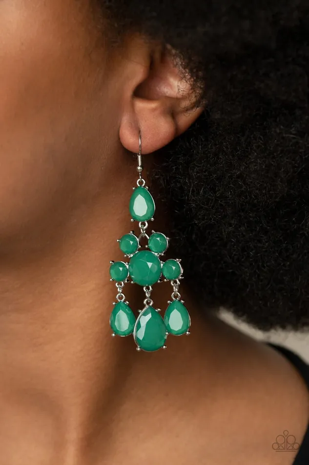Paparazzi Accessories Earrings Afterglow Glamour Green Earrings Jewelry by Bretta Paparazzi Accessories Earrings Afterglow Glamour Green Earrings Jewelry by Bretta