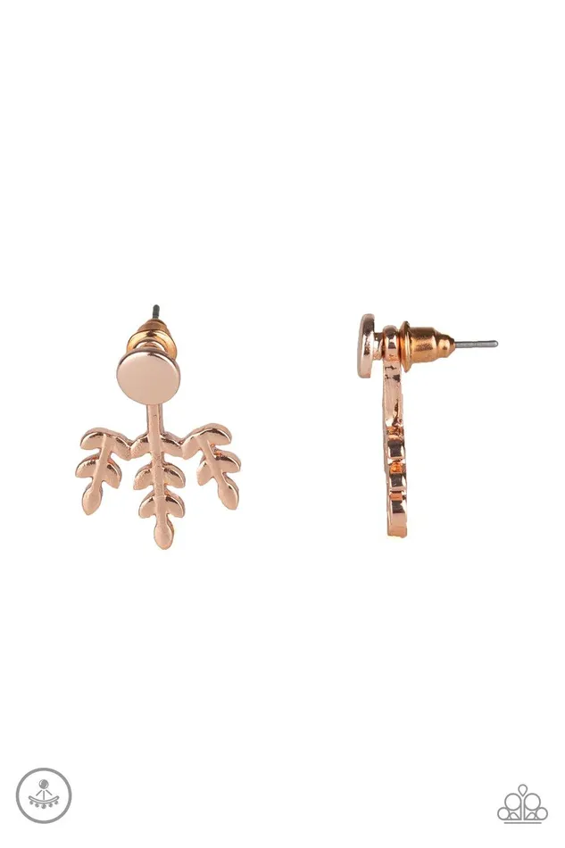 Paparazzi Accessories Earrings Autumn Shimmer Rose Gold Earrings Jewelry By Bretta