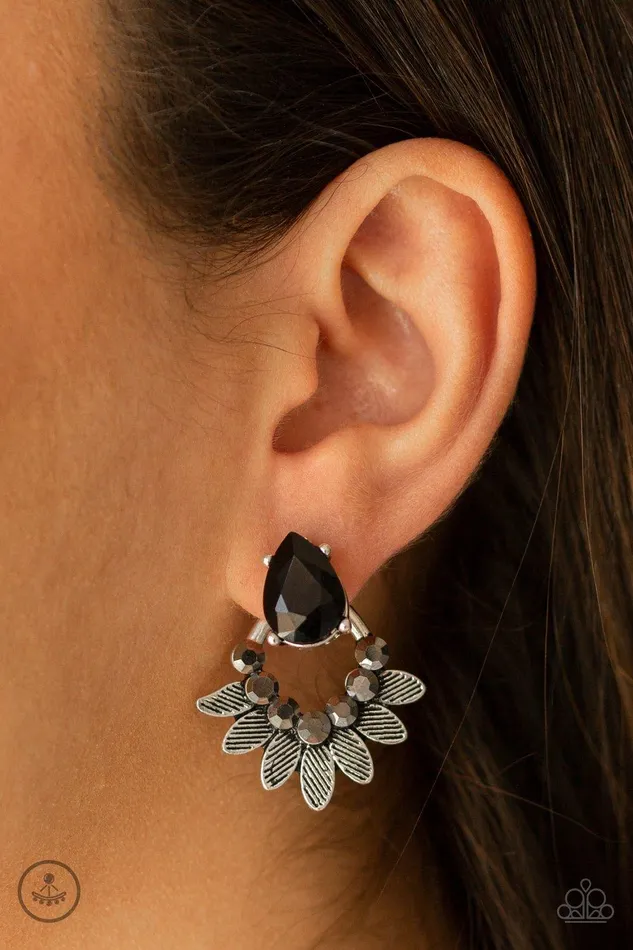 Paparazzi Accessories Earrings Crystal Canopy Black Earrings Jewelry by Bretta