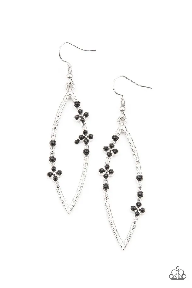 Paparazzi Accessories Earrings Flowery Finesse Black Earrings Jewelry by Bretta