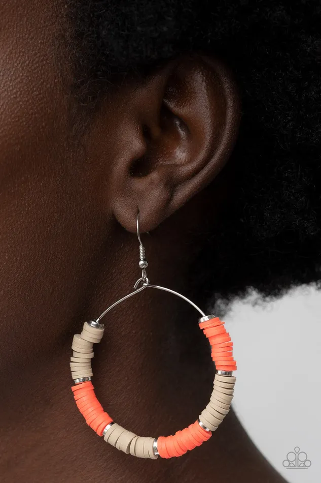Paparazzi Accessories Earrings Skillfully Stacked Orange Earrings Jewelry by Bretta Paparazzi Accessories Earrings Skillfully Stacked Orange Earrings Jewelry by Bretta