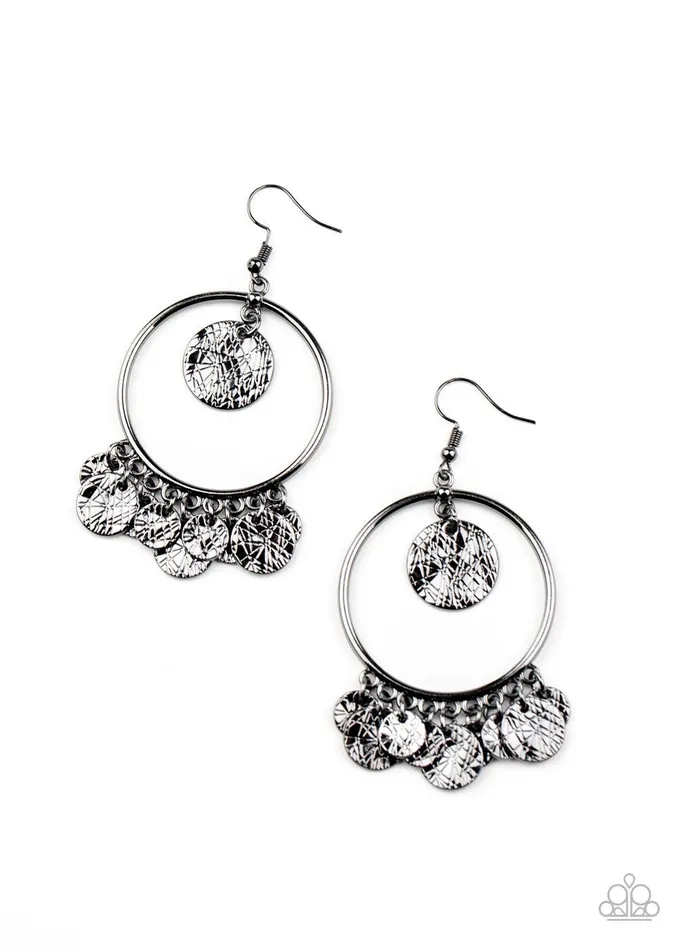 Paparazzi Accessories Earrings Start From Scratch Black Earrings Jewelry by Bretta