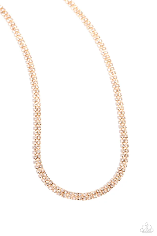 Paparazzi Accessories Necklaces Dazzling Declaration Gold Necklace Jewelry by Bretta