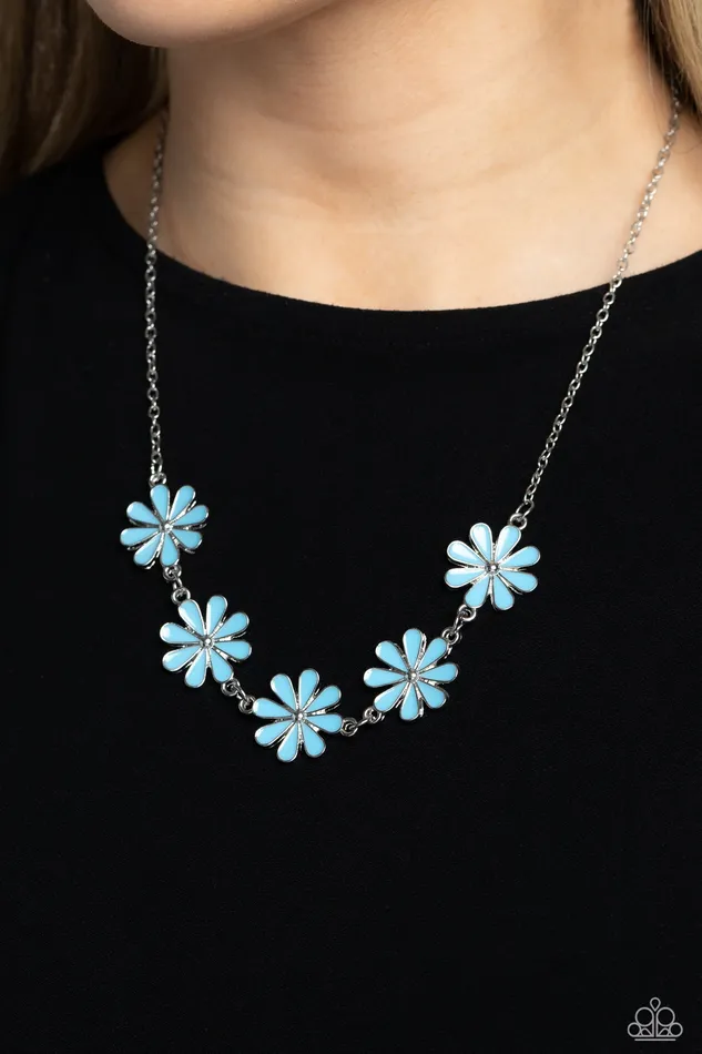 Paparazzi Accessories Necklaces Flora Fantasy Blue Necklace Jewelry by Bretta