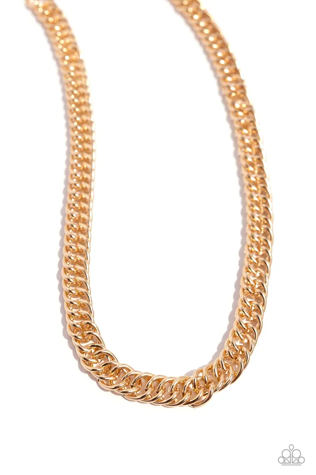 Paparazzi Accessories Necklaces Industrial Ideology Gold Necklace Jewelry by Bretta
