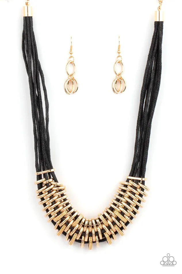 Paparazzi Accessories Necklaces Lock Stock and SPARKLE Gold Necklace Jewelry by Bretta