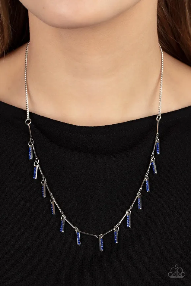 Paparazzi Accessories Necklaces Metro Muse Blue Necklace Jewelry by Bretta