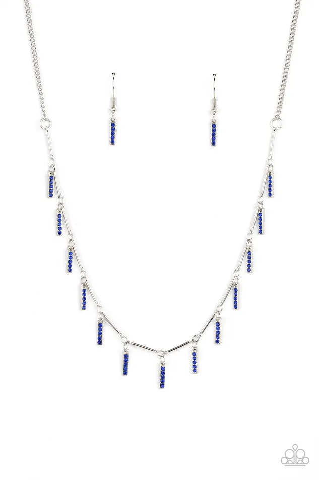 Paparazzi Accessories Necklaces Metro Muse Blue Necklace Jewelry by Bretta