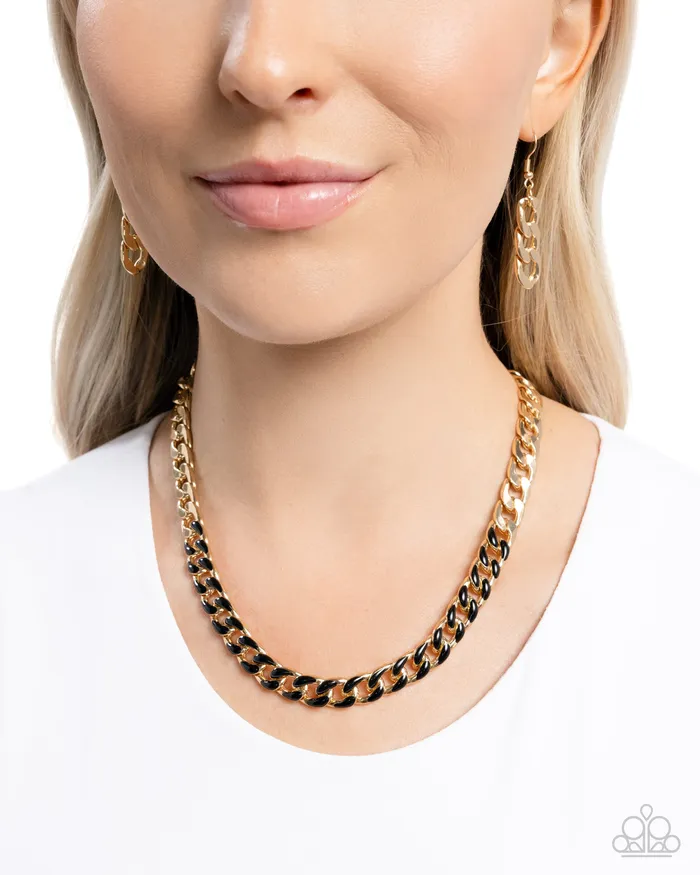 Paparazzi Accessories Necklaces Painted Problem Black Necklace Jewelry by Bretta