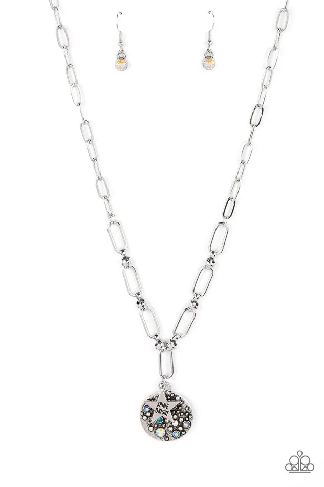 Paparazzi Accessories Necklaces Stardust Saucer Blue Necklace Jewelry by Bretta