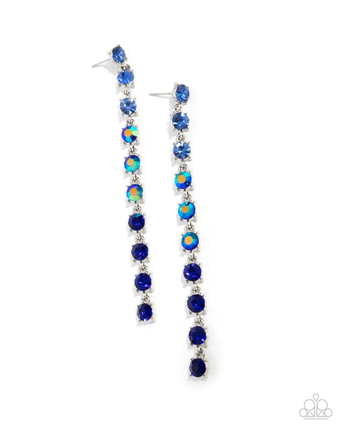 Paparazzi Accessories Opulent Ombr Blue Earrings Jewelry by Bretta Earrings
