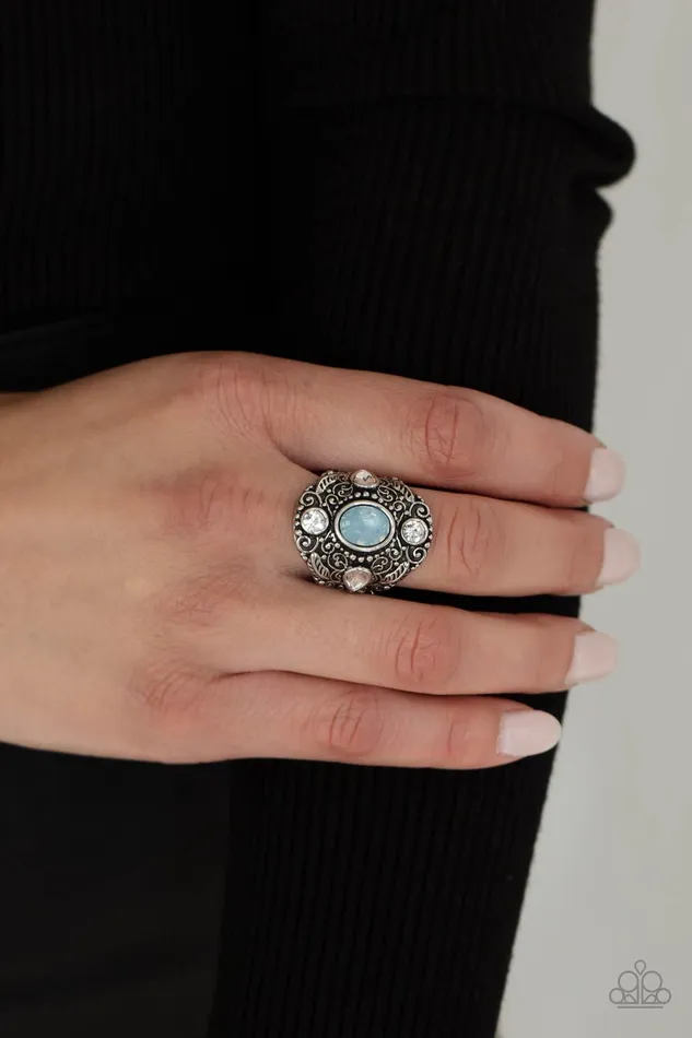 Paparazzi Accessories Rings In The Limelight Blue Ring Jewelry by Bretta