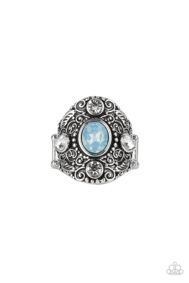 Paparazzi Accessories Rings In The Limelight Blue Ring Jewelry by Bretta