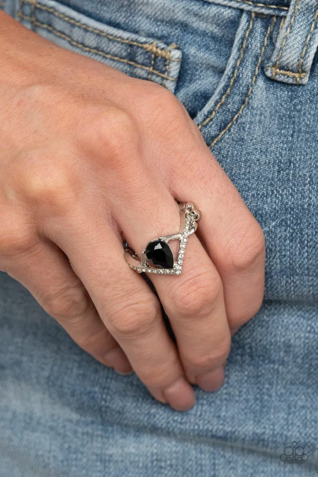 Paparazzi Accessories Rings Remarkable Refinement Black Ring Jewelry by Bretta