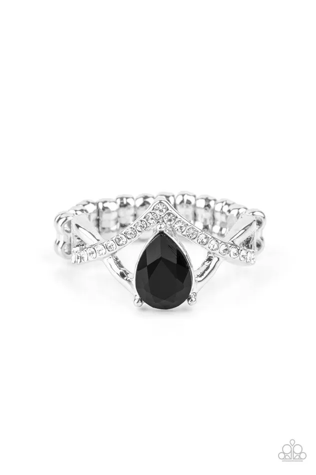 Paparazzi Accessories Rings Remarkable Refinement Black Ring Jewelry by Bretta