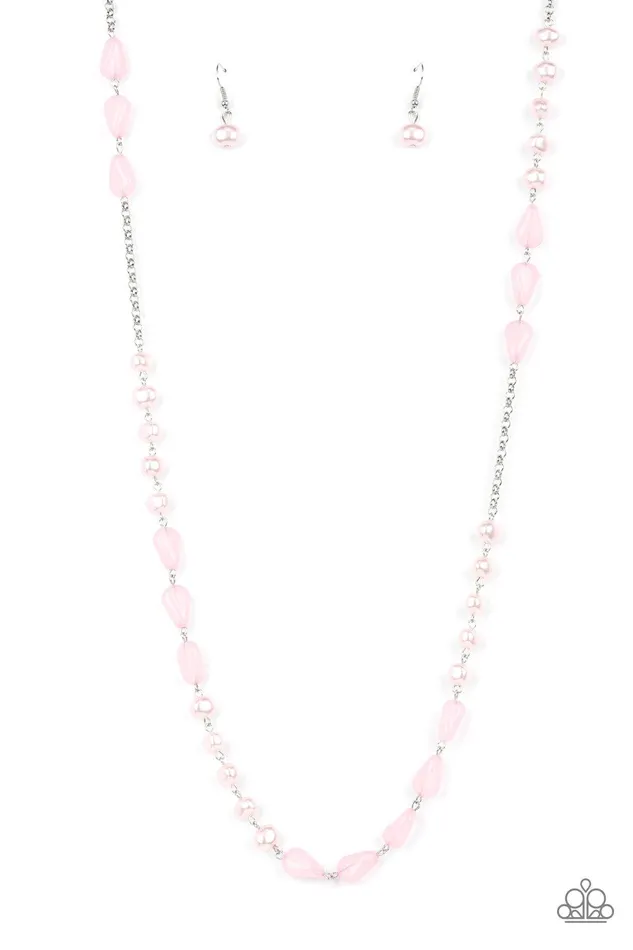 Paparazzi Accessories Shoreline Shimmer Pink Necklace Jewelry by Bretta Necklaces