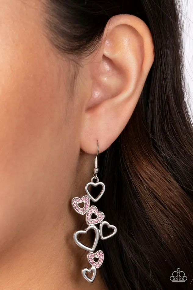 Paparazzi Accessories Sweetheart Serenade Pink Earrings Jewelry by Bretta Earrings Paparazzi Accessories Sweetheart Serenade Pink Earrings Jewelry by Bretta Earrings