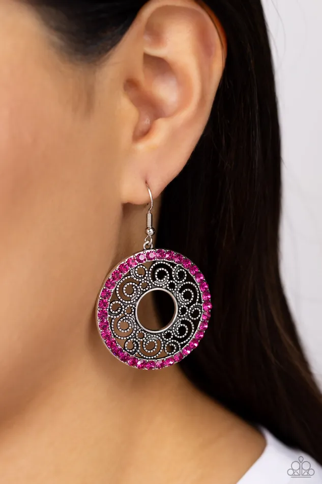 Paparazzi Accessories Whirly Whirlpool Pink Earrings Jewelry by Bretta Earrings Paparazzi Accessories Whirly Whirlpool Pink Earrings Jewelry by Bretta Earrings