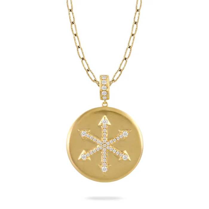 PreStyled Sets Doves Doron Paloma Doves Doron Paloma Satin Finish Gold Diamond Medallion Pendant PreStyled Sets Doves Doron Paloma Doves Doron Paloma Satin Finish Gold Diamond Medallion Pendant