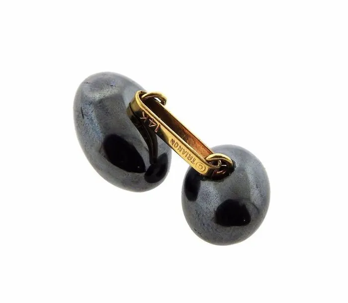 PreStyled Sets Trianon Hematite Ruby Diamond Gold Cufflinks Trianon PreStyled Sets Trianon Hematite Ruby Diamond Gold Cufflinks Trianon
