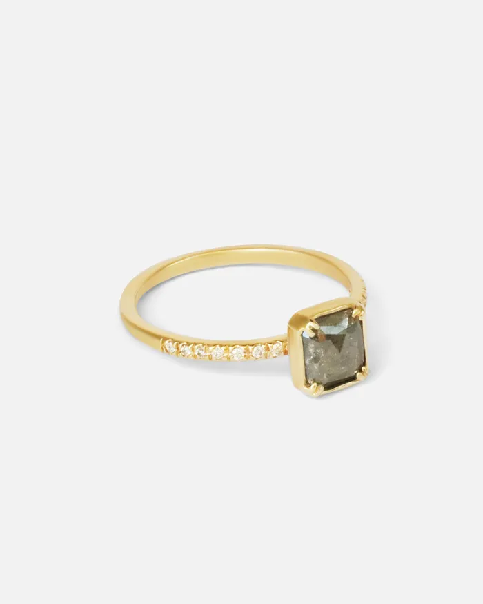 Rings Ariko Rose Cut Dark Grey Diamond Ring Rings Ariko Rose Cut Dark Grey Diamond Ring