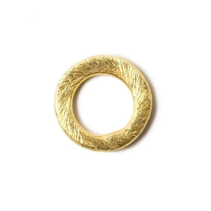 Rings Beadsofcambaycom 10mm Vermeil brushed Jump Ring Set of 10 pieces Rings Beadsofcambaycom 10mm Vermeil brushed Jump Ring Set of 10 pieces