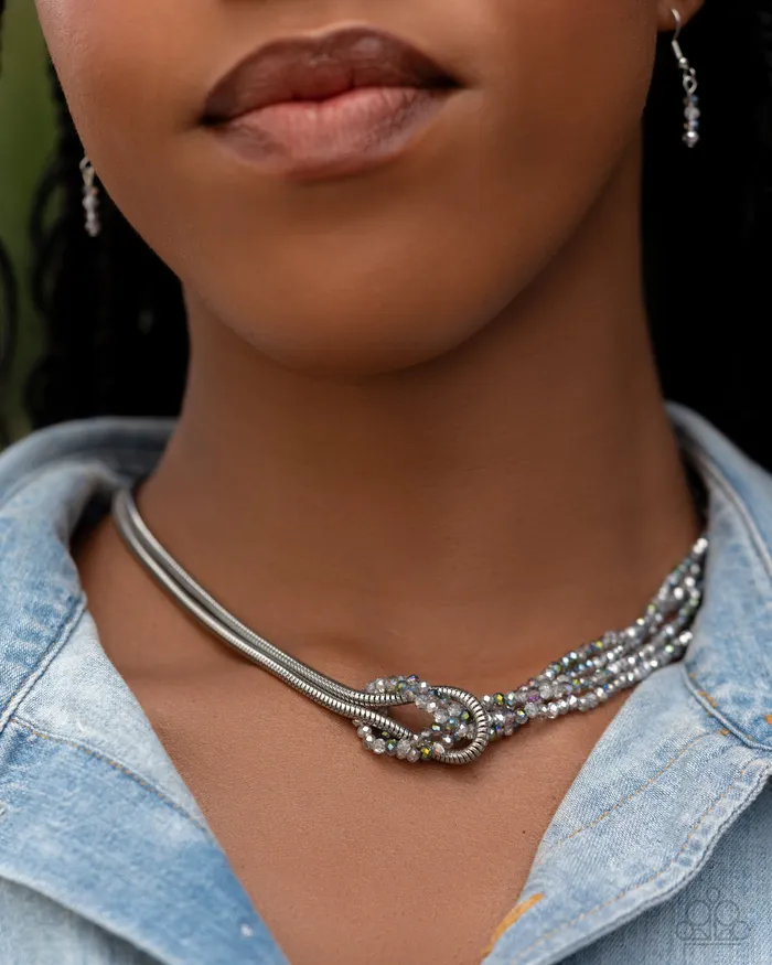 Rings Mismatched Mirage Silver Necklaces Jewelry by Bretta Paparazzi Accessories