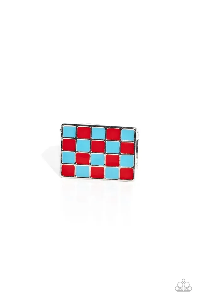 Rings Paparazzi Accessories Checkerboard Craze Red Ring Jewelry by Bretta