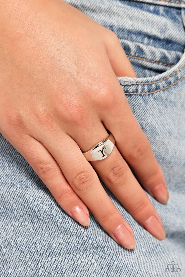 Rings Paparazzi Accessories Monogram Memento Silver R Ring Jewelry by Bretta