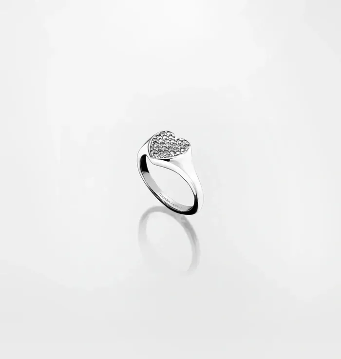 Rings Womens silver heart ring rhodium plated and zircons Chiara Ferragni Chiara Ferragni Rings Womens silver heart ring rhodium plated and zircons Chiara Ferragni Chiara Ferragni